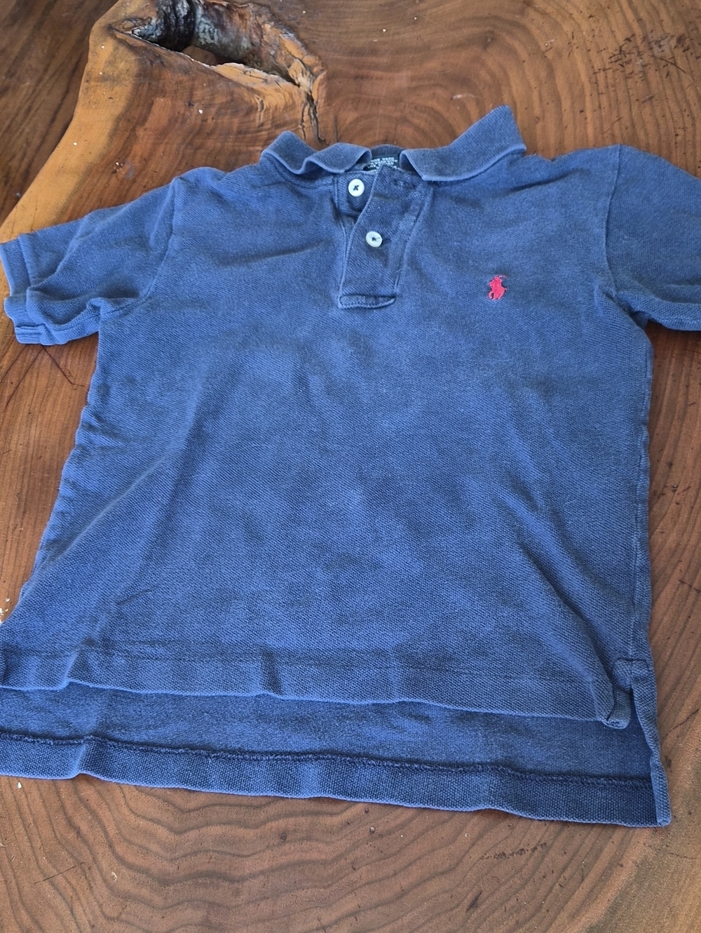 Ralph Lauren Blue Polo with Red Pony Embroidery